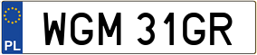 Trailer License Plate